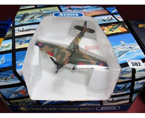 A Franklin Mint Collection Armour #BII B577 1:48th Scale Diecast Hurrican MK. 1 RAF 242 Canadian, never displayed, as new in 