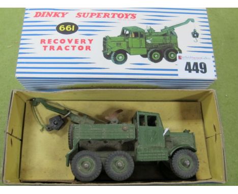 A Dinky #661 Recovery Tractor, original vehicle, box and inner. Lid not original. 