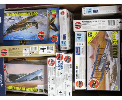 Seventeen Boxed Airfix 1:72 Scale Plastic Model Aircraft Kits, WWI - Cold War Themes, including #A02040 Super Marine Spitfire