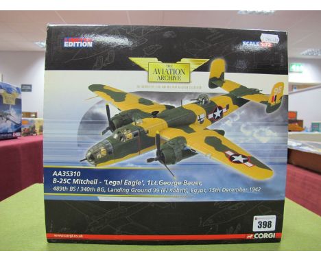 A Boxed Corgi Aviation Archive #AA 35310 1:72nd Scale Diecast B-25C Mitchell - 'Legal Eagle', 1 Lt. George Bauer, 489th BS/34