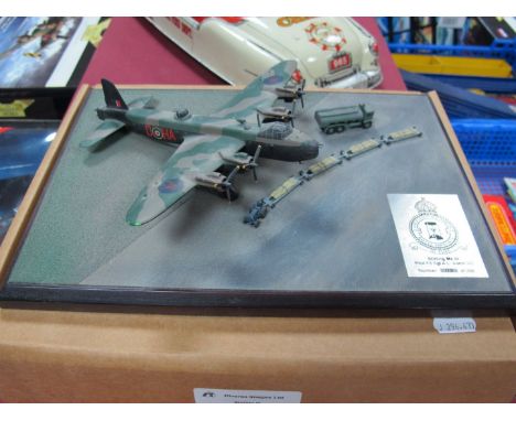 A Boxed Diverse Images Historic Aviation Collection Pewter 1:44th Scale Short Stirling MK III, HA-O EF462, 218 Squadron, Flig