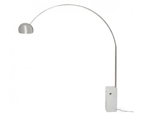 ACHILLE CASTIGLIONI (Milan, 1918 - 2002), and PIER GIACOMO CASTIGLIONI (Milan, 1913 - 1968)."Arco lamp", design 1962.Stainles