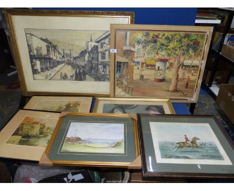 A quantity of Prints to include limited edition Church Street, Canterbury by A. John Morgans 2/250, A. D'Oyly John street sce