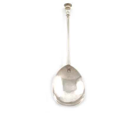 A Charles I silver Seal-top spoon, by William Carey, London 1631, fig-shaped bowl, faceted stem, the seal-top finial with tra