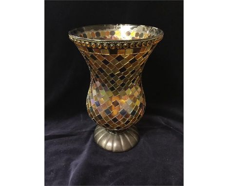 Multicoloured glass candle lamp