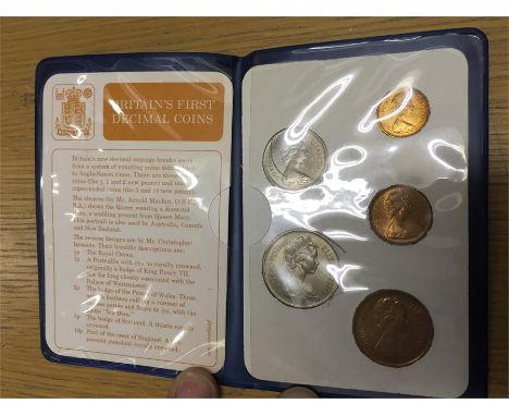 Britain's First Decimal Coins in original case