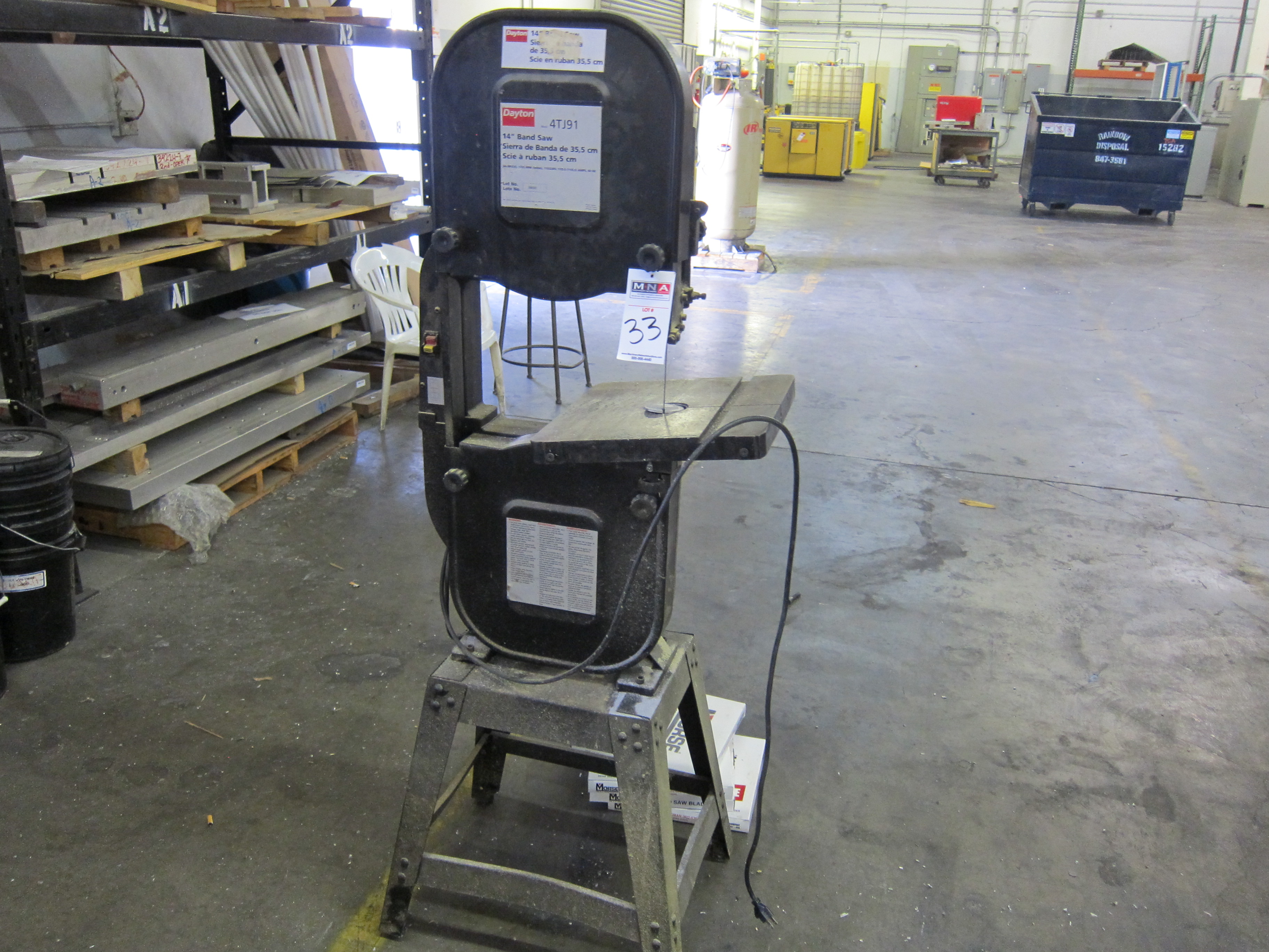 DAYTON 14'' VERTICAL BAND SAW MODEL 4TJ91