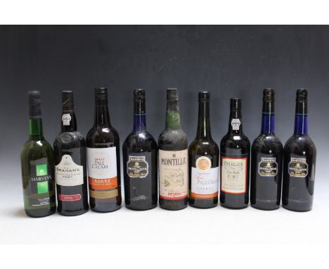 1 BOTTLE OF GRAHAM'S LBV PORT 1996, together with 1 bottle of Delegate fine ruby port and 7 bottles of assorted Sherry (9)  