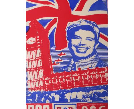 BRIAN JONES (XX). 'Blairman Mao', print in colours, limited edition No. 21 / 50, framed and glazed, 75 x 56.5 cm