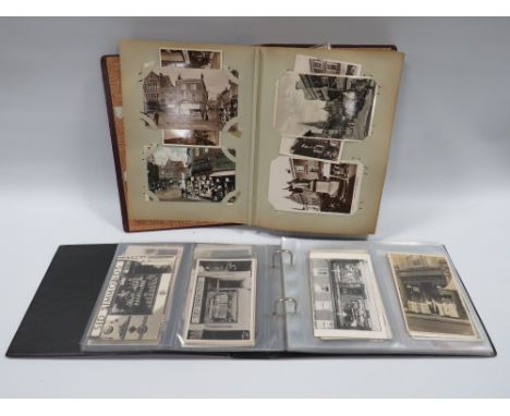TWO ALBUMS CONTAINING VINTAGE POSTCARDS OF LOCAL INTEREST SHOWING VIEWS OF KIDDERMINSTER, the larger album contains over 250 