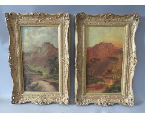 JACK M DUCKER (fl. 1910-1930). A pair of mountainous wooded river scenes, one with figure, one signed lower right, one signed