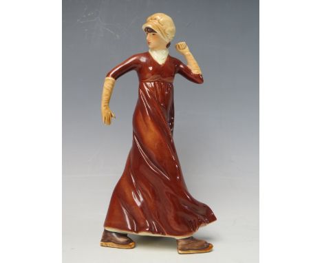 A GOEBEL PORCELAIN FIGURE 'SKIMMING GENTLY' 1800, with impressed, printed and painted marks to base, H 22.5 cm 