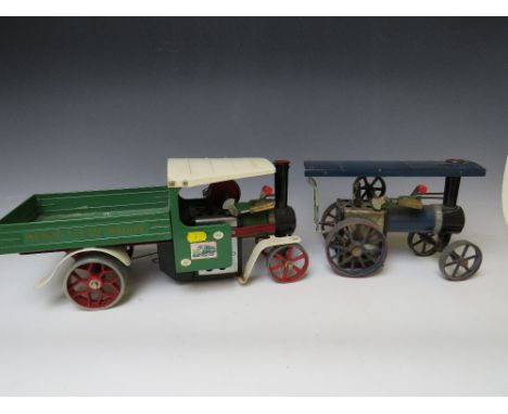 AN UNBOXED MAMOD STEAM WAGON SW1, together with an unboxed Mamod traction engine (2)