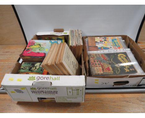 TWO TRAYS OF ASSORTED COMICS, the first tray containing over 100 Class A Series comics to include 21 x The Secrets of The Unk