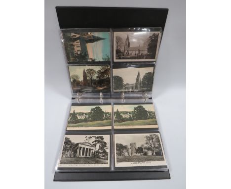 AN ALBUM CONTAINING APPROXIMATELY 130 VINTAGE POSTCARDS OF LOCAL INTEREST, all showing views of Hagley / West Hagley, views i