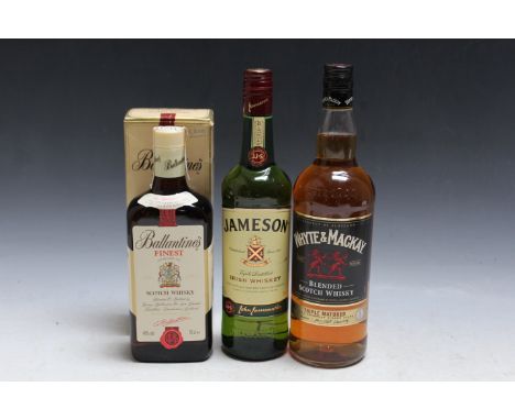 1 LITRE BOTTLE OF WHYTE &amp; MACKAY BLENDED SCOTCH WHISKY, together with 1 bottle of Jameson Irish whisky and 1 boxed 700ml 