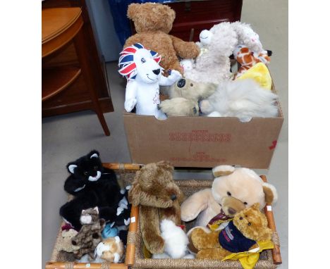 A Merrythought Teddy bear, 2 Gund bears and other bears