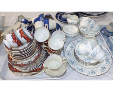 An Aynsley "Las Palmas" part tea service; a Radford "Fenton" part tea service; a Wedgwood Art Deco part tea service