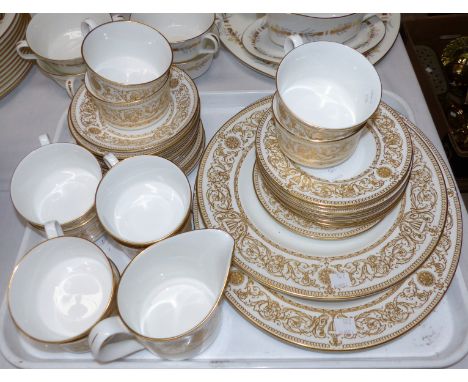 A Royal Worcester "Hyde Park" part tea service, 36 pieces