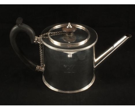 Lots 302-323 are from a local private family estate

A Silver teapot with chained lid, London 1864, mark A.M.