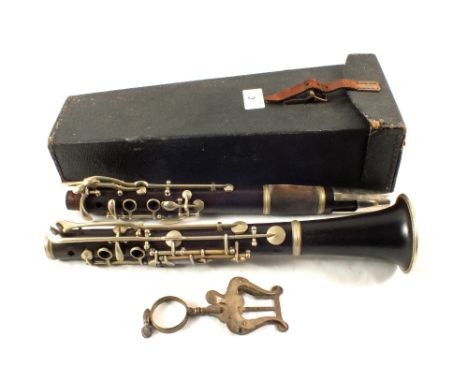 A cased clarinet