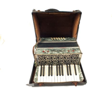 A cased German Viceroy accordion
