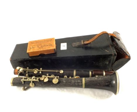 A cased Hawkes & Sons clarinet, 1934