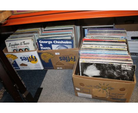 THREE BOXES OF LP RECORDS TO INC BOB DYLAN, THE WHO ETC