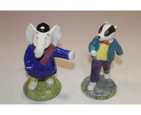 TWO BOXED BESWICK RUPERT THE BEAR FIGURES 'BILL BADGER' & 'EDWARD TRUNK' LIMITED EDITION 134/1920 FOR INTERNATIONAL COLLECTOR