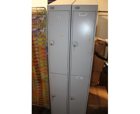 TWO METAL BIO COTE TWO DOOR LOCKERS