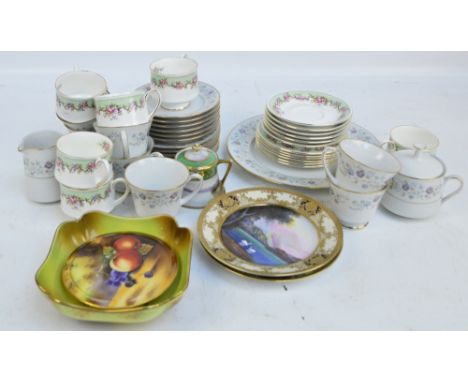 A part Noritake 'Longwood' tea service, a part Paragon 'Rosalia' tea service, two gilt decorated and hand painted Noritake pl