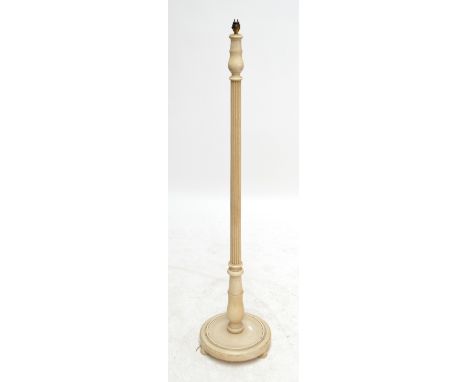 A painted standard lamp.