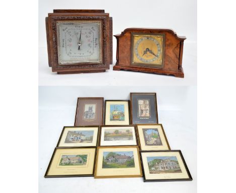 Nine Brocklehurst-Whiston Macclesfield silks; 'Sulgrave Manor', 'The Hanging Gate', etc, all framed and glazed (9).