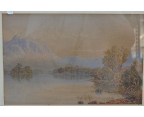 WILLIAM TAYLOR LONGMIRE (1841-1914); watercolour 'Loughrigg Fell and Rydal Water', signed lower right and dated 1877, titled 