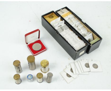 A collection of British 1/2 penny through to 50p coins dating from late 1970s to the mid-1990s in brilliant uncirculated cond