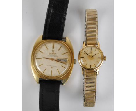 OMEGA; a Constellation automatic gentleman's wrist chronometer, the circular dial set with baton numerals and day and date ap