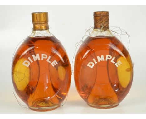 Two bottle of vintage Haig's Dimple whisky, 1x 1940s, 1x 1960s, one partial label detached but present (2).