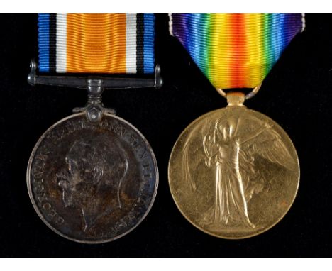 WWI pair British War Medal and Victory Medal 62441 Pte J A Fillingham Linc R  