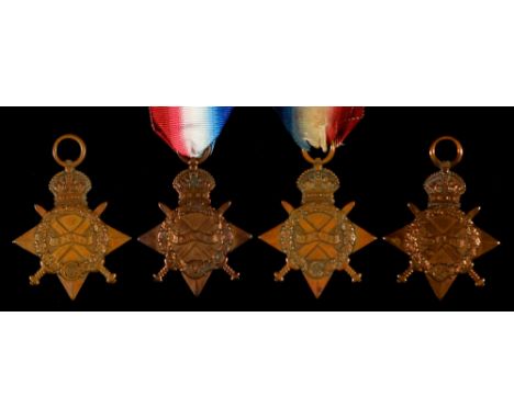 1914-1915 Star, four, SS553 A Bromley A B&nbsp; R N, K15826 G H Berry Sto 1 R N, 21041 Pte A Nixon Lan Fus and 13-027136 Dvr 