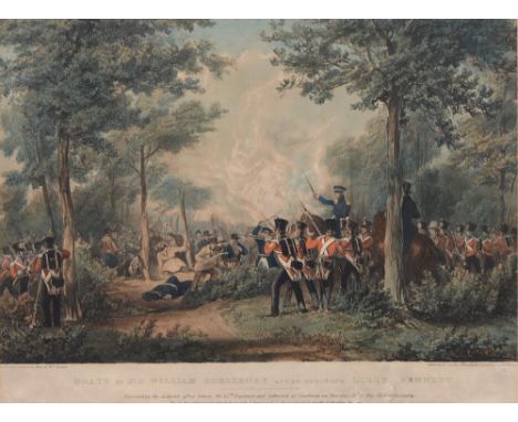 By and after William Burgess - Death of Sir William Courtenay after Shooting Lieut Bennett Representing the Desperate Affray 