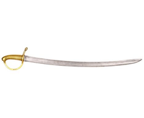 A Russian infantry hanger,&nbsp;pattern 1834,&nbsp; the brass hilt dated 1833, blade 68.5cm l  Old light rust pitting