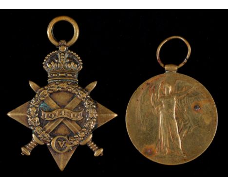 WWI pair, 1914-15 Star and Victory Medal J34406 L W Wood Boy 1 R N [J34406 L W Wood A B RN on Victory]  