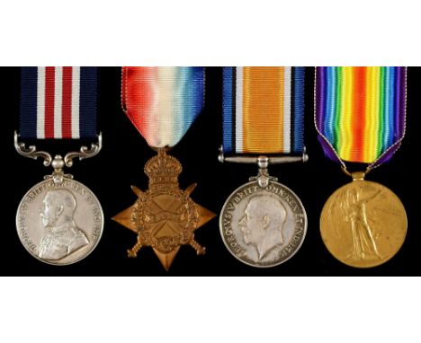 WWI MM group of four, Military Medal, 1914-15 Star, British War Medal and Victory Medal, 78274 L Sjt E Gallagher 15/N &amp; D