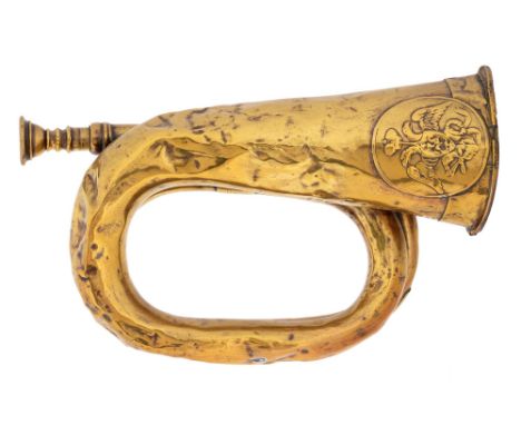 A Russian infantry bugle from the Crimea  Much dented but complete, split around mouth