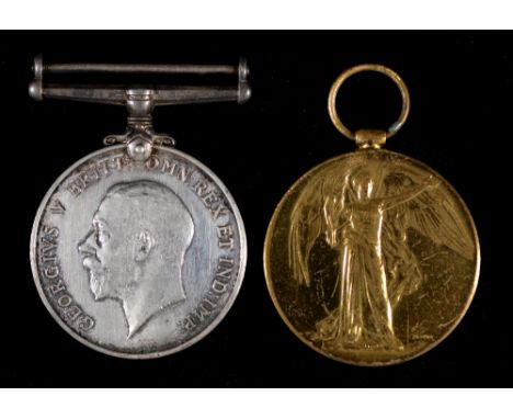WWI pair British War Medal and Victory Medal 5744 Cpl J R Wallace Seaforth  