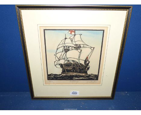 A framed and mounted limited edition Print no. 94/100 titled 'The Revenge', signed in pencil C.A. Wilkinson.