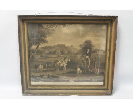 A FRAMED AND GLAZED ENGRAVING OF A PORTRAIT OF JOHN COATES ESQ. MP FOR THE COUNTY OF SALOP ENGRAVED BY WILL WARD 