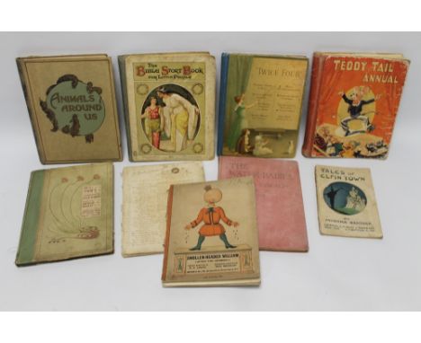 A BOX OF ANTIQUARIAN & VINTAGE CHILDREN'S BOOKS to include Dollie Radford - 'Sea-Thrift' illustrated by Gertrude M. Bradley 1