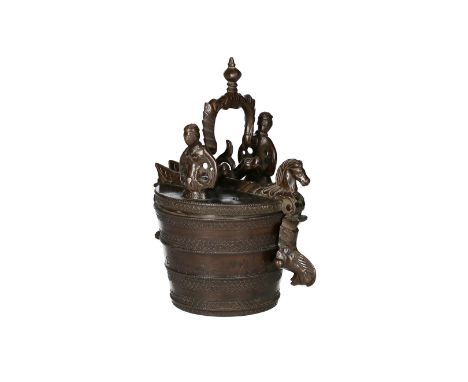 A Nuremberg nested cup-weight, 16 pound for The Netherlands, 17th century. Master sign 'arrow and key crossed + GS' = Georg S