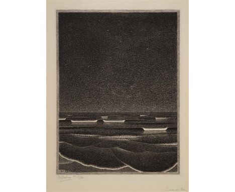 Maurits Cornelis Escher (1898-1972)'Phosphorescent Sea', signed, dated and numbered 13/20 lower left, July 1933, lithograph. 